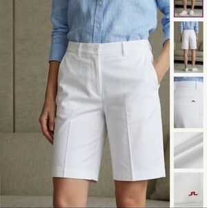 J.Lindeberg Women's White Bermuda Shorts